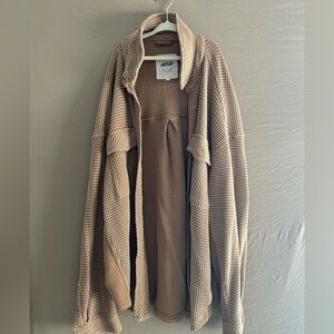 Aerie Tan Waffle Knit Sweater